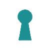 white keyhole icon